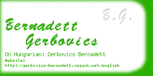 bernadett gerbovics business card